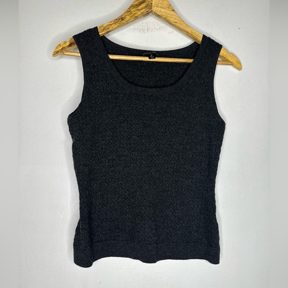 lafayette 148 Medium Gray Wool Sleeveless Tank Sweater‎ CP0699